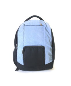Denim laptop backpack